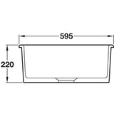 Abode Sandon Undermount Inset mount Single Bowl Kitchen Sink For 800mm Cabinet in Ceramic White 57747770 Dimension 