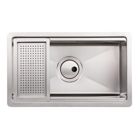 Abode Studio Compact Undermount and Inset Single Bowl Kitchen Sink with Accessories