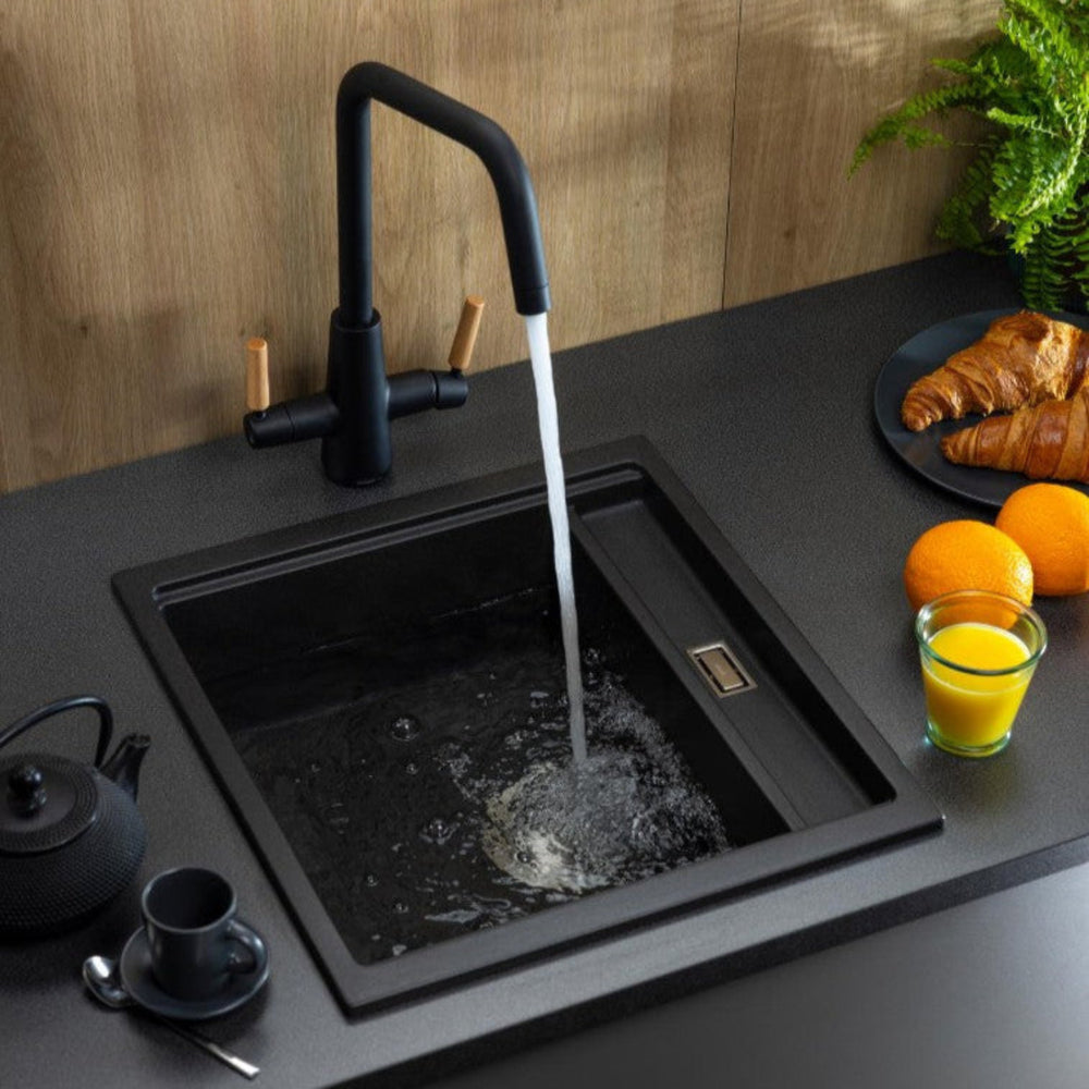 Does Abode Have Ruler Function Abode Synchronist 1.25 Bowl Undermount & Inset Kitchen Sink in Composi ...