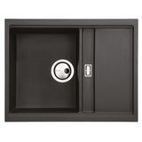 Abode Synchronist Undermount Inset Mount One And QuaterBowl Kitchen Sink Accessories For 450mm Cabinet in Composite Black metallic 56990478