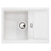 Abode Synchronist Undermount Inset Mount One And QuaterBowl Kitchen Sink Accessories For 450mm Cabinet in Composite White 56990495