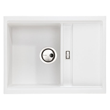 Abode Synchronist Undermount Inset Mount One And QuaterBowl Kitchen Sink Accessories For 450mm Cabinet in Composite White 56990495