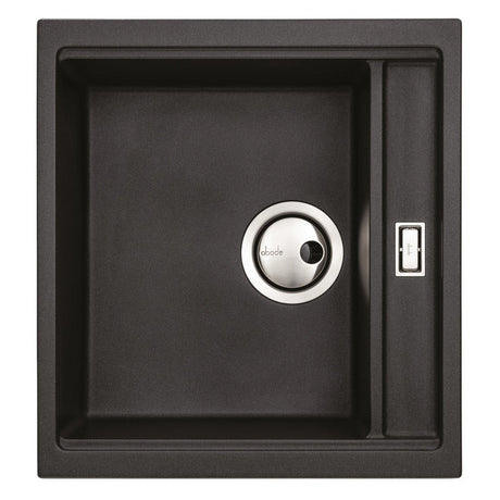 Abode Synchronist Undermount Inset Mount One And Quater Bowl Kitchen Sink Accessories For 450mm Cabinet in Composite Black Metallic 56990477