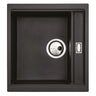 Abode Synchronist Undermount Inset Mount One And Quater Bowl Kitchen Sink Accessories For 450mm Cabinet in Composite Black Metallic 56990477