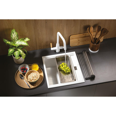 Abode Synchronist Undermount Inset Mount One And Quater Bowl Kitchen Sink Accessories For 450mm Cabinet in Composite Lifestyle