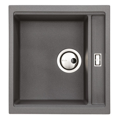 Abode Synchronist Undermount Inset Mount One And Quater Bowl Kitchen Sink Accessories For 450mm Cabinet in Composite Light Grey Metallic 56990515