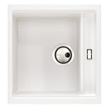 Abode Synchronist Undermount Inset Mount One And Quater Bowl Kitchen Sink Accessories For 450mm Cabinet in Composite White 56990494