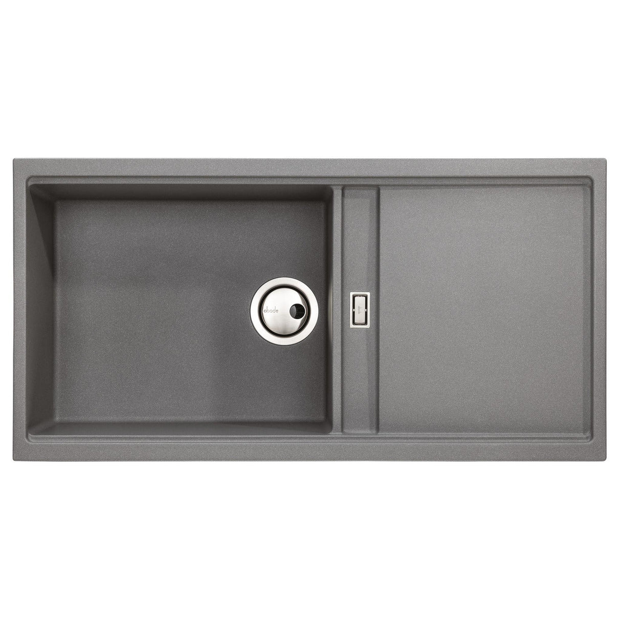 Abode Synchronist Undermount Inset Mount One And Quater Bowl Kitchen Sink Accessories For 600mm Cabinet in Composite Light Grey Metallic 56990518
