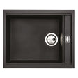 Abode Synchronist Undermount Inset mount One And Quarter Bowl Kitchen Sink For 600mm Cabinet in Composite Black Metallic