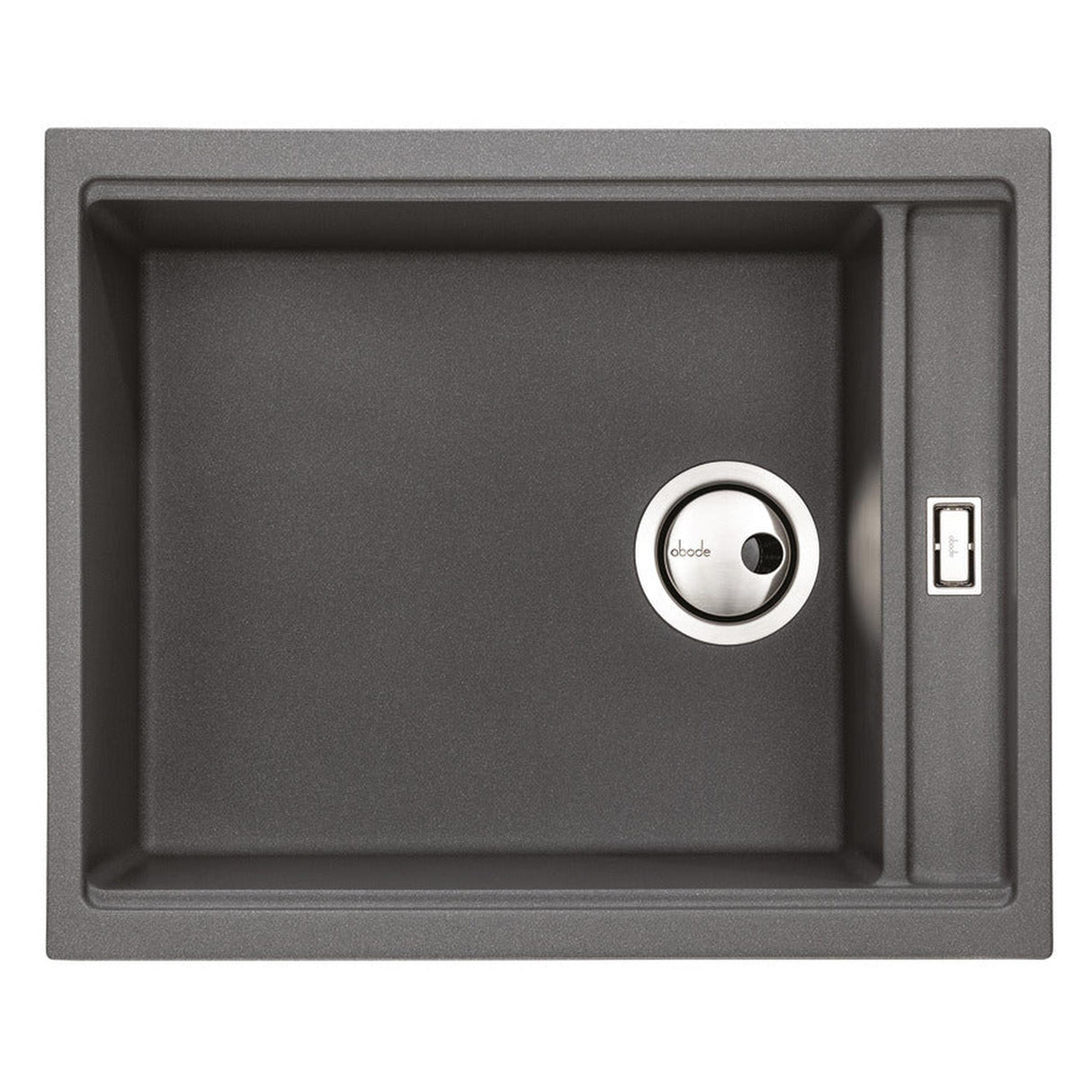 Abode Synchronist Undermount Inset mount One And Quarter Bowl Kitchen Sink For 600mm Cabinet in Composite Grey Metallic