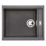 Abode Synchronist Undermount Inset mount One And Quarter Bowl Kitchen Sink For 600mm Cabinet in Composite Grey Metallic