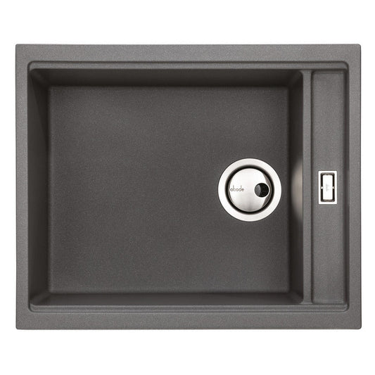 Abode Synchronist Undermount Inset mount One And Quarter Bowl Kitchen Sink For 600mm Cabinet in Composite Grey metallic 56990517