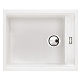 Abode Synchronist Undermount Inset mount One And Quarter Bowl Kitchen Sink For 600mm Cabinet in Composite White