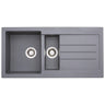 Abode Xcite Inset Mount  One and Half Bowl Kitchen Sink For 600mm Cabinet in Composite Grey Metallic 56990511