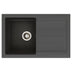 Abode Xcite Inset Mount Single Bowl Kitchen Sink Accessories For 450mm Cabinet in Composite Black Metallic 56990475