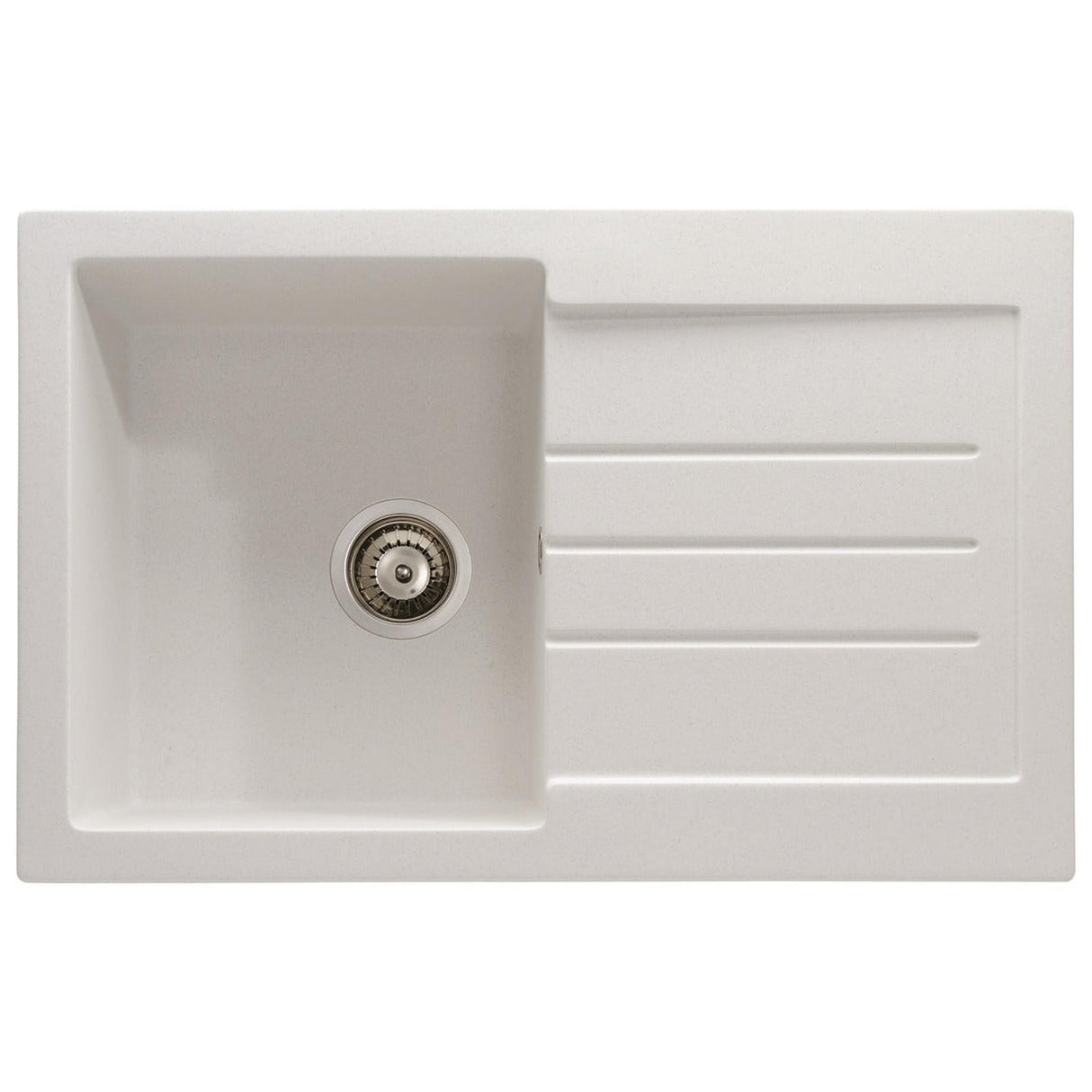 Abode Xcite Inset Mount Single Bowl Kitchen Sink Accessories For 450mm Cabinet in Composite White Frosted 56990500  