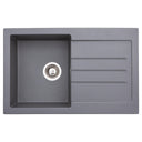 Abode Xcite Inset Mount Single Bowl Kitchen Sink Accessories For 450mm Cabinet in Composite in  Light grey Metallic 56990510