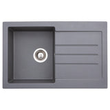 Abode Xcite Inset Mount Single Bowl Kitchen Sink Accessories For 450mm Cabinet in Composite in  Light grey Metallic 56990510