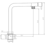 Abode Agilis L-Spout Kitchen Mixer Tap with Anti-Splash Spout & Contemporary Urban Design