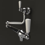 Bidbury & Co. Aldsworth Twin Lever Pot Filler With Porcelain Handles