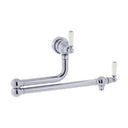 Bidbury & Co. Aldsworth Twin Lever Pot Filler With Porcelain Handles