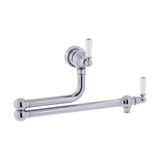 Bidbury & Co. Aldsworth Twin Lever Pot Filler With Porcelain Handles
