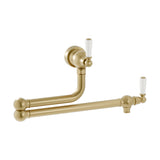 Bidbury & Co. Aldsworth Twin Lever Pot Filler With Porcelain Handles