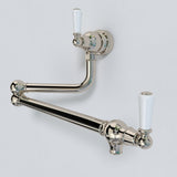 Bidbury & Co. Aldsworth Twin Lever Pot Filler With Porcelain Handles