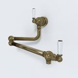Bidbury & Co. Aldsworth Twin Lever Pot Filler With Porcelain Handles