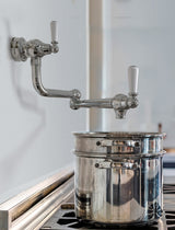 Bidbury & Co. Aldsworth Twin Lever Pot Filler With Porcelain Handles