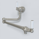 Bidbury & Co. Aldsworth Twin Lever Pot Filler With Porcelain Handles