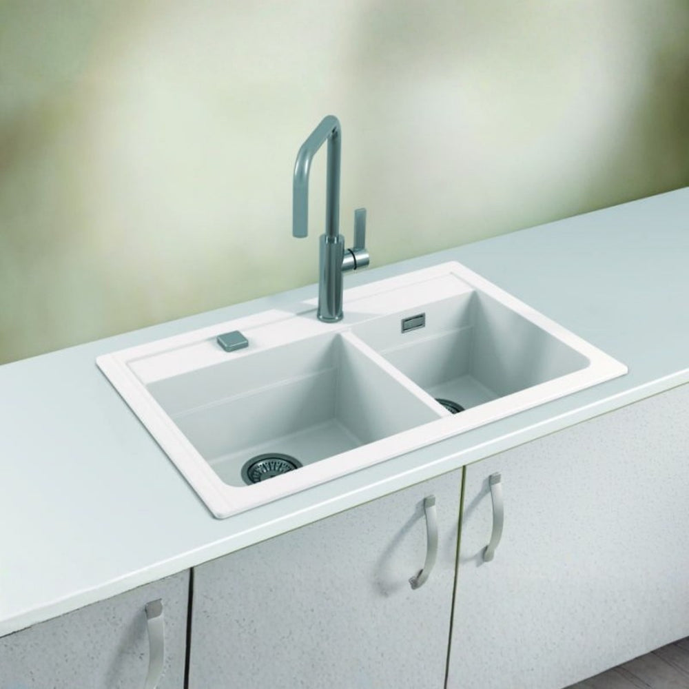 Alveus Atrox 50 Undermount Sink for 800-900mm Cabinet in Double Bowl Life Style