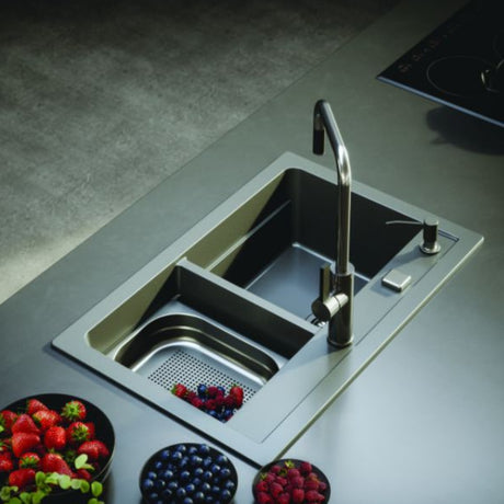 Alveus Atrox 50 Undermount Sink for 800-900mm Cabinet in Double Bowl Life Style