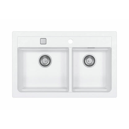 Alveus Atrox 50 Undermount Sink For 800-900mm Cabinet In Double Bowl Arctic 1131997M