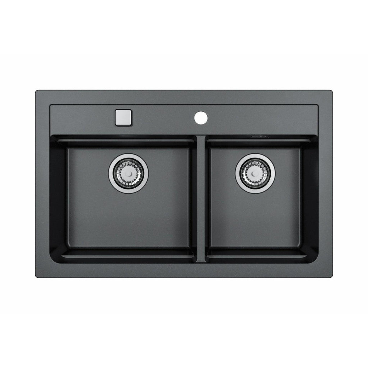 Alveus Atrox 50 Undermount Sink For 800-900mm Cabinet In Double Bowl Carbon 1132002M