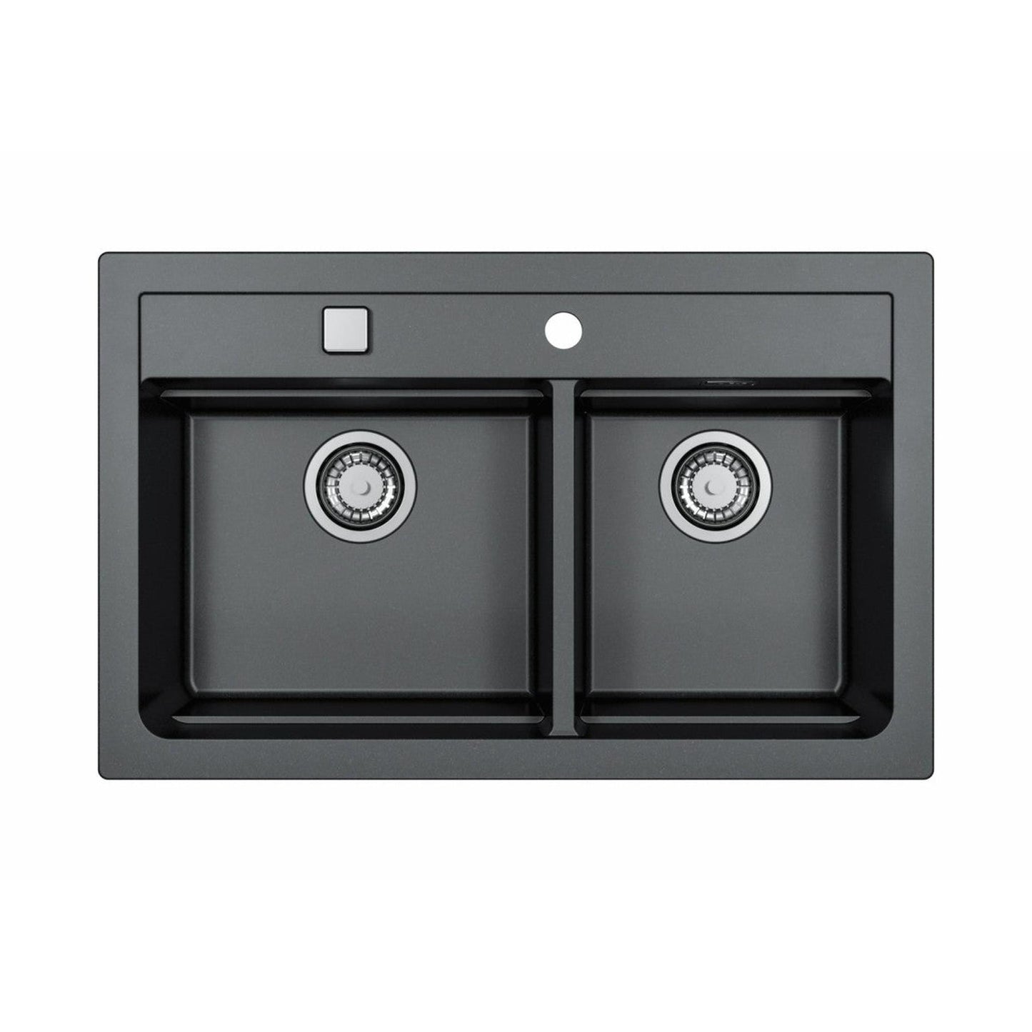 Alveus Atrox 50 Undermount Sink For 800-900mm Cabinet In Double Bowl Carbon 1132002M