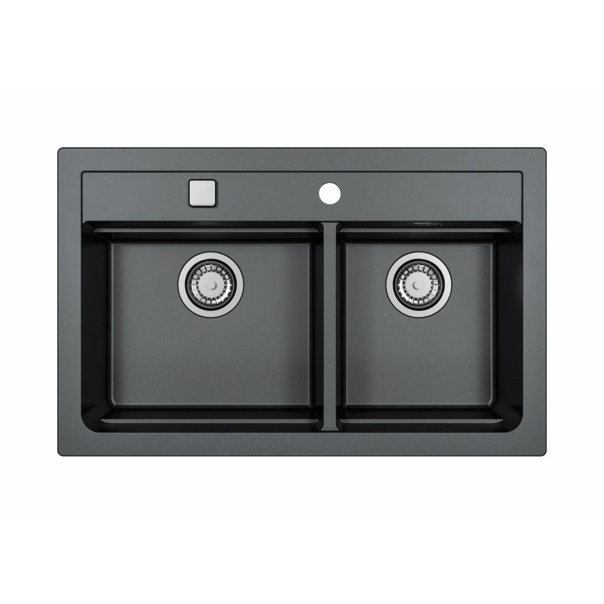 Alveus Atrox 50 Undermount Sink For 800-900mm Cabinet In Double Bowl Carbon 1132002M