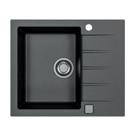 Alveus Cadit 10 Inset Sink for 450mm Cabinet in Single Bowl Single Drainer Carbon Front View