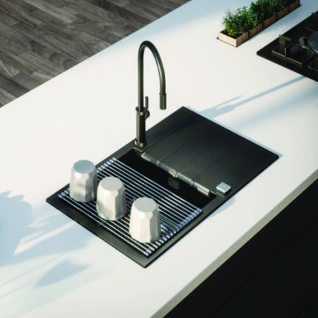 Alveus Cadit 10 Inset Sink for 450mm Cabinet in Single Bowl Single Drainer Carbon Life Style 1