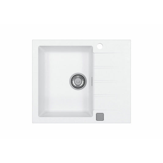 Alveus Cadit 10 Inset Sink For 450mm Cabinet In Single bowl single drainer Arctic 1132017N