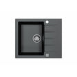 Alveus Cadit 10 Inset Sink For 450mm Cabinet In Single bowl single drainer Carbon 1132021N