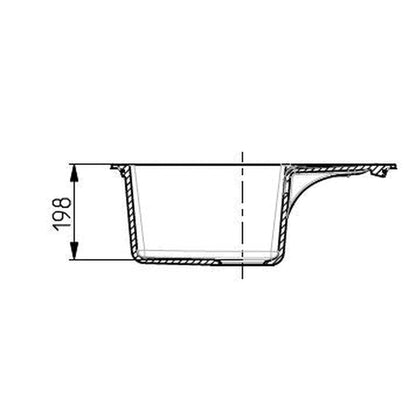 Alveus Cadit 10 Inset Sink For 450mm Cabinet In Single bowl single drainer Carbon 1132021N Dimensions