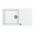 Alveus Cadit 40 Inset Sink For 600mm Cabinet In Single bowl single drainer Arctic 1132027N
