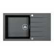 Alveus Cadit 40 Inset Sink For 600mm Cabinet In Single bowl single drainer Carbon 1132031N
