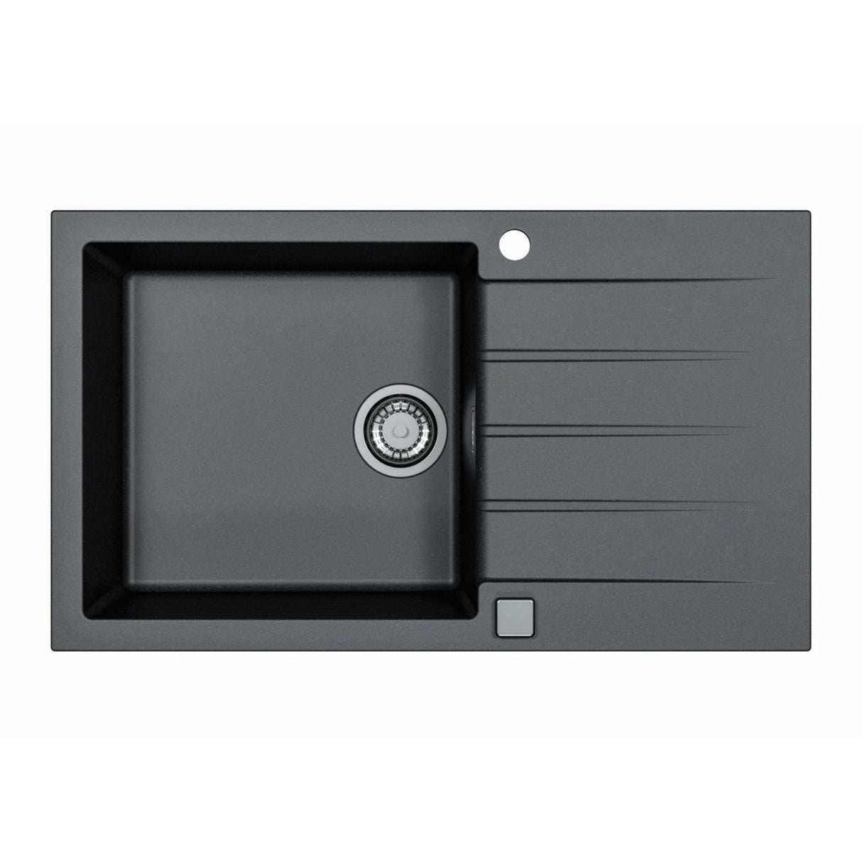 Alveus Cadit 40 Inset Sink For 600mm Cabinet In Single bowl single drainer Carbon 1132031N
