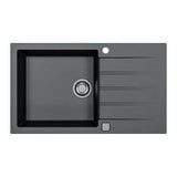 Alveus Cadit 40 Inset Sink For 600mm Cabinet In Single bowl single drainer Carbon 1132031N