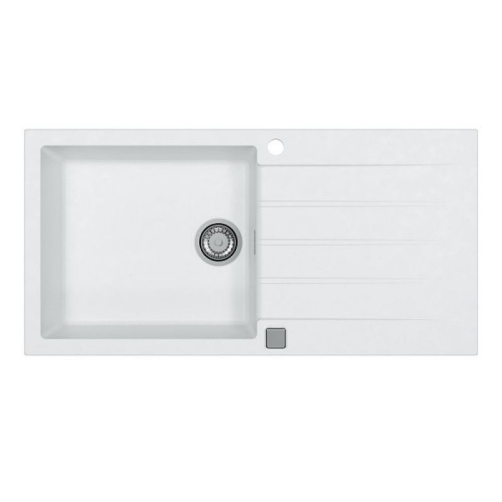 Alveus Cadit 50 Inset Sink for 600mm  Cabinet in Single Bowl Single Drainer Arctic