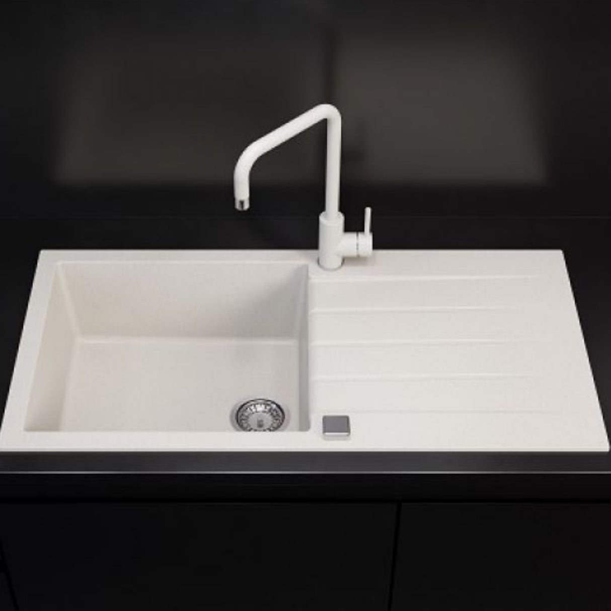 Alveus Cadit 50 Inset Sink for 600mm  Cabinet in Single Bowl Single Drainer Arctic Life Style