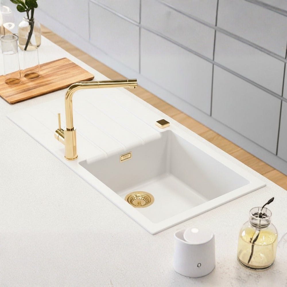 Alveus Cadit 50 Inset Sink for 600mm  Cabinet in Single Bowl Single Drainer Arctic Life Style