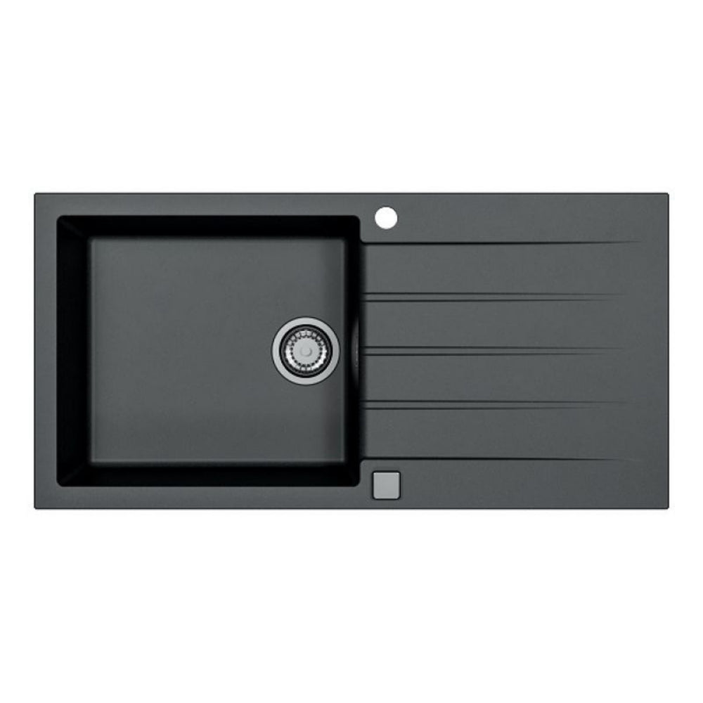 Alveus Cadit 50 Inset Sink for 600mm Cabinet in Single Bowl Single Drainer Carbon